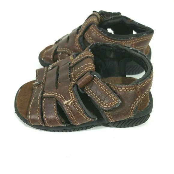 Beaver Creek Sandal Boys Baby Toddler Size 3 Brown - Picture 4 of 6
